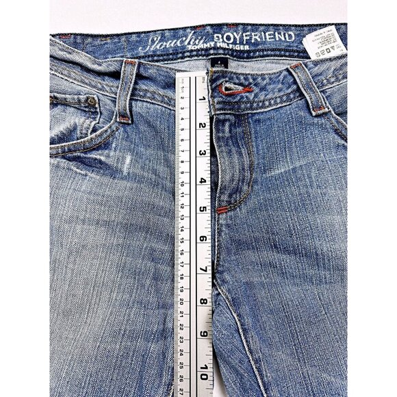 TOMMY HILFIGER Jeans Womens Slouch Boyfriend Non Stretch Light Stone Wash Size 4 - Picture 9 of 11